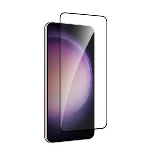 Puro Frame edzett üveg kijelzővédő fekete szegéllyel Samsung Galaxy S24 Plus/S25 Plus
