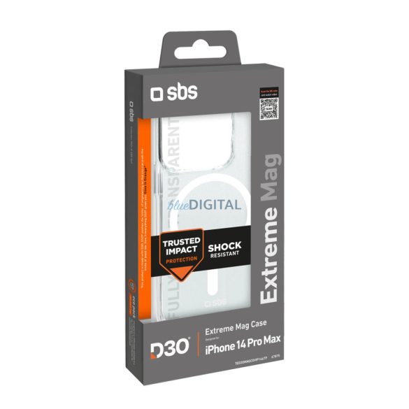 SBS D3O MagSafe-kompatibilis tok iPhone 14 Pro Max - átlátszó