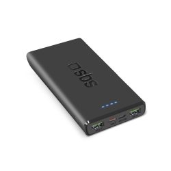   SBS TTBB10000FASTPD20K powerbank 2xUSB-A és 1xUSB-C csatlakozással 10000mAh 20W PD - fekete