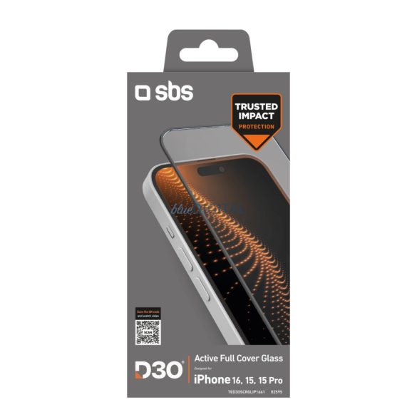 SBS D3O edzett üveg iPhone 16 / iPhone 15