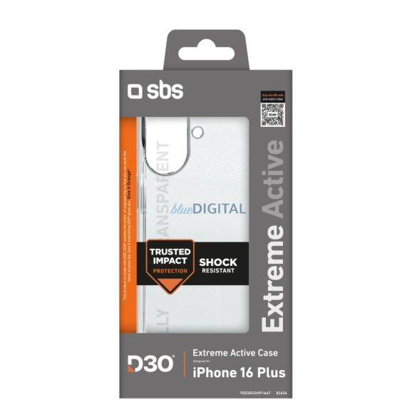 SBS Extreme Active D3O tok iPhone 16 Plus - átlátszó