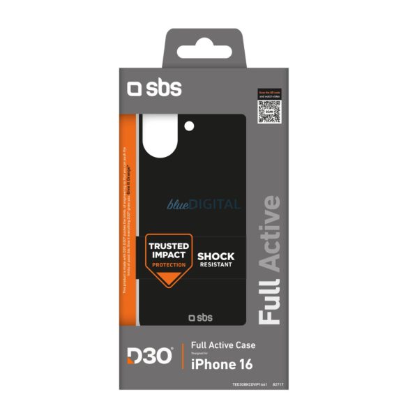 SBS Full Active D3O tok iPhone 16 - fekete