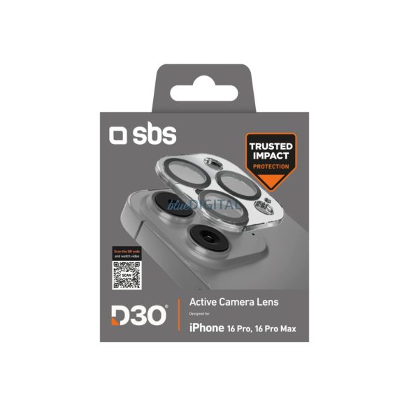 SBS Active D3O kamera lencse védő fólia iPhone 16 Pro / 16 Pro Max