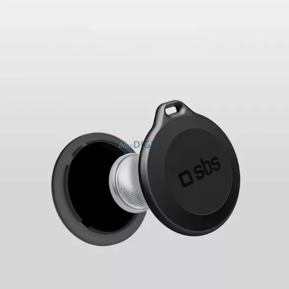 SBS Track My Circle vízálló IP65 helymeghatározó kompatibilis Apple Find My készülékkel - Fekete