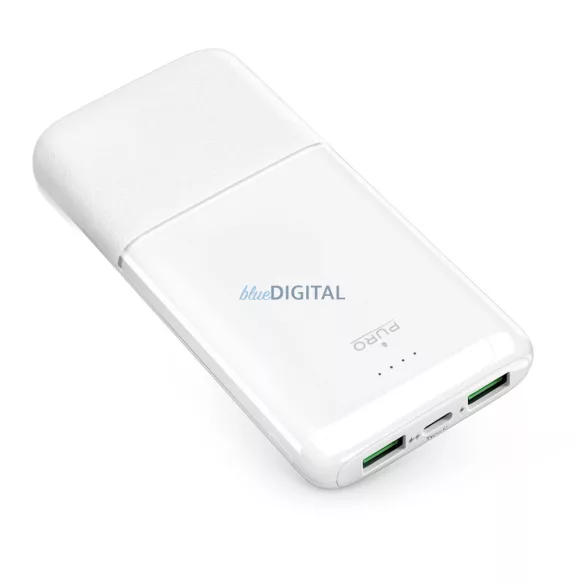 Powerbank Puro DAILY 10 PLUS 10000mAh 2x USBA / 1x USB-C 22.5W - fehér