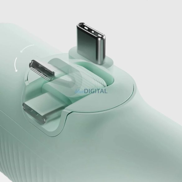 SBS EcoPower 5000 mAh 10W Powerbank beépített USB-C porttal - zöld