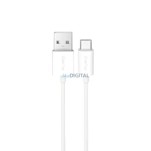 Puro TPE 10W USB-A - USB-C kábel 3m - fehér