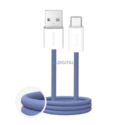 Puro Fabrik 2.0 10W USB-A - USB-C fonott kábel 1,5 m - kék