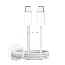 Puro Fabrik 4 60W fonott kábel USB-C - USB-C 2m - Fehér
