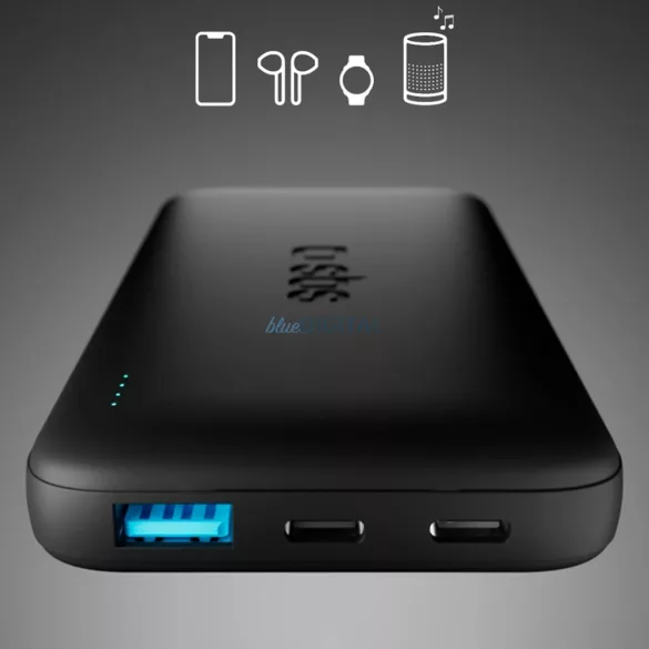 SBS Infinity Power Bank 10000mAh 10W LiFePo USB-A USB-C - Fekete