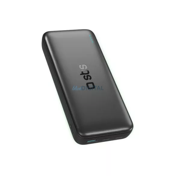 SBS Infinity Power Bank 20000mAh 10W LiFePo USB-A USB-C - Fekete