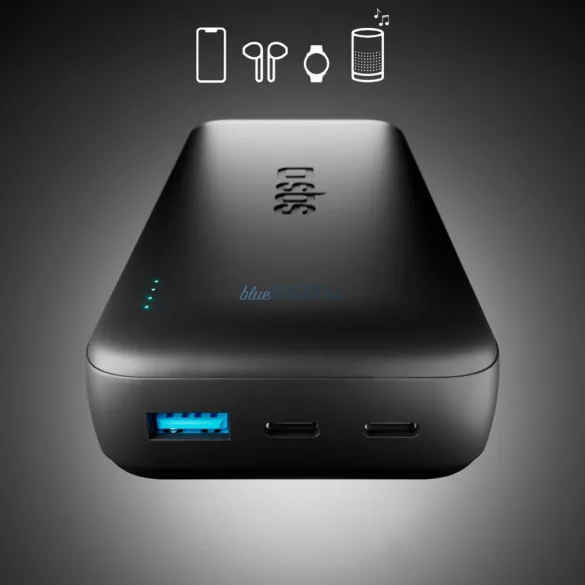 SBS Infinity Power Bank 20000mAh 10W LiFePo USB-A USB-C - Fekete