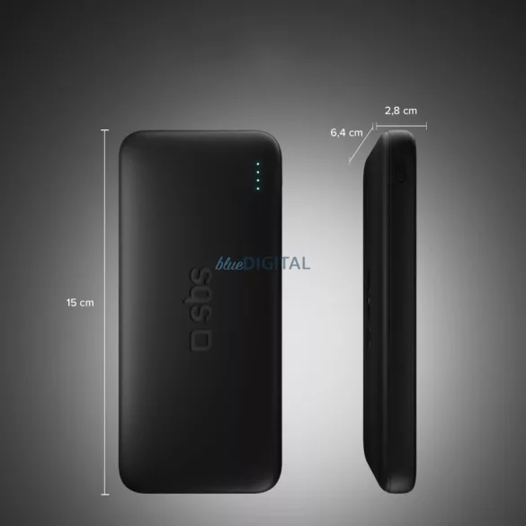 SBS Infinity Power Bank 20000mAh 10W LiFePo USB-A USB-C - Fekete
