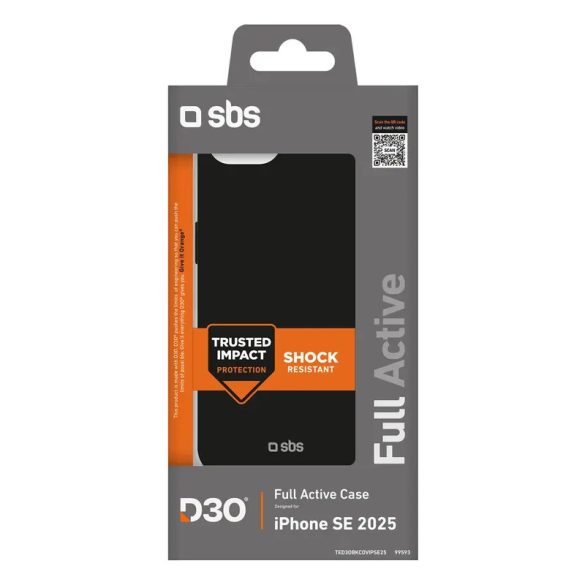 SBS Full Active tok iPhone 16e - fekete