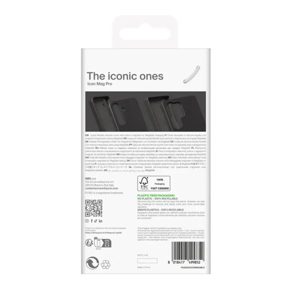 Puro Icon Mag MagSafe-kompatibilis tok Samsung Galaxy S25 Ultra - fekete