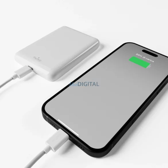 Powerbank Puro Power Mag 5000mAh 20W Power Delivery USB-C - fehér