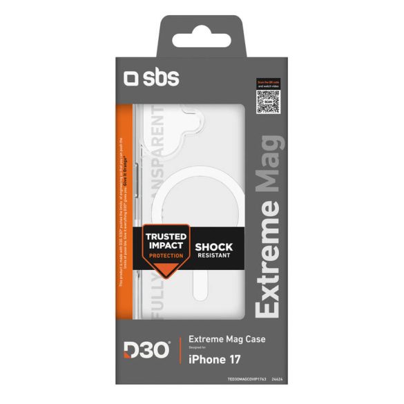 SBS Extreme Mag tok D3O technológiával iPhone 17 készülékhez - átlátszó