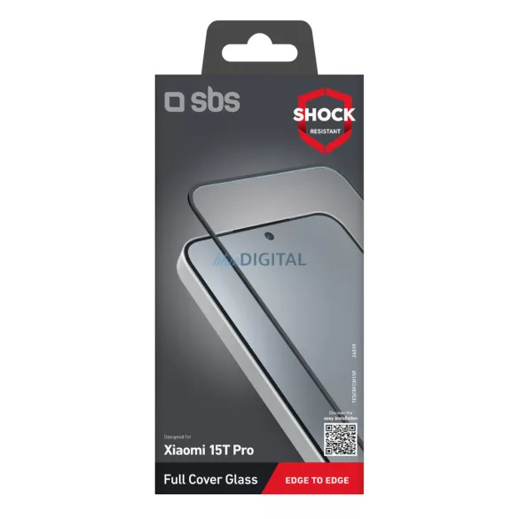 SBS teljes lefedésű edzett üveg Xiaomi 15T Pro