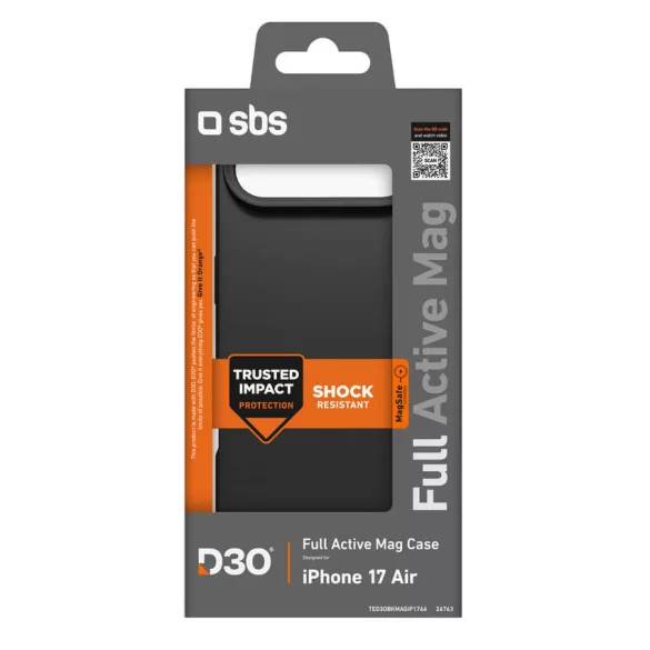 SBS Full Active Mag tok D3O technológiával iPhone 17 Air készülékhez - Fekete