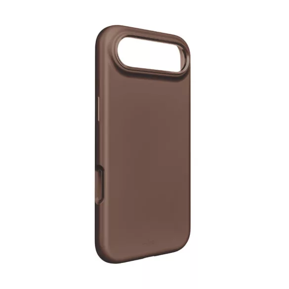 Pure Icon Mag Pro Liquid szilikon tok iPhone 17 Air készülékhez, MagSafe kompatibilis, kameravédelemmel és alumínium gombokkal - Barna