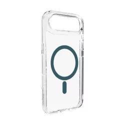   Puro Lite Mag TPU+PC tok kompatibilis a MagSafe iPhone 17 Air készülékkel - átlátszó türkiz gyűrűvel