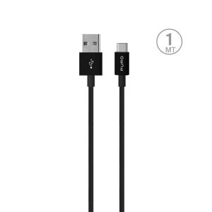Puro White USB-A - Type-C kábel 10W 100cm - fekete