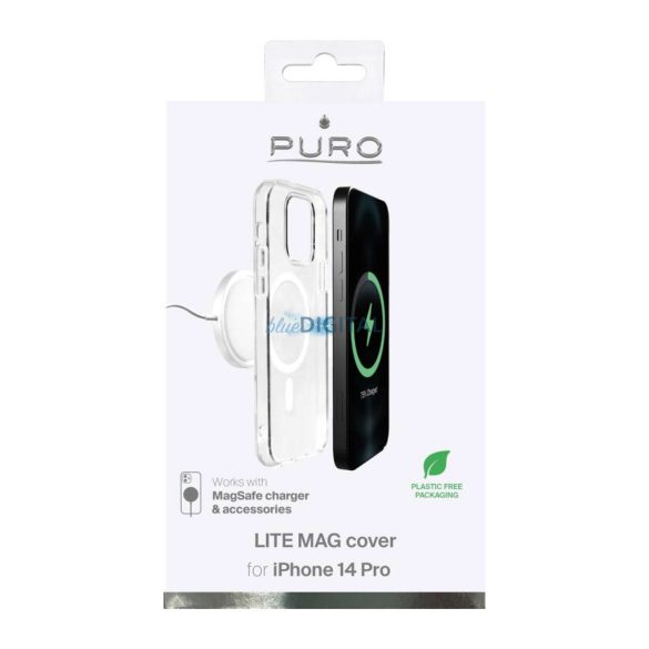 Puro Lite Mag MagSafe-kompatibilis tok iPhone 14 Pro - átlátszó