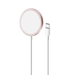   Puro MagSafe-kompatibilis vezeték nélküli töltő 15W - rózsaszín