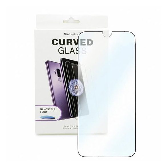 HUAWEI P30 - 5D üvegfólia UV fényre kötő folyékony ragasztóval (UV lámpa és ragasztó tartozék)