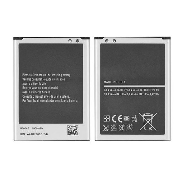 Akkumulátor SAMSUNG I9190 G357 Galaxy S4 MINI ACE 4 EB-B500BE / B500AE EB-BG357BBE 1900mAh, nem