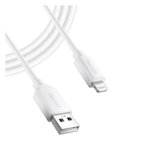 Kábel USB RMORE IPHONE LIGHTNING WHITE 2A 1M 5 5S 5C 6 6S PLUS 7 PLUS 8 X