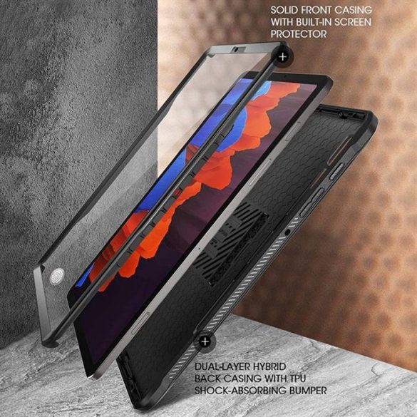 Suptok Unicorn Beetle Pro Galaxy Tab S7 + Plus 12.4 T970 / T976 fekete telefontok