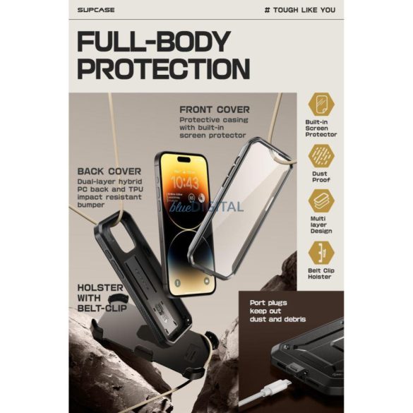 Supcase UNICORN BEETLE PRO iPhone 15 PRO MAX FEKETE tok