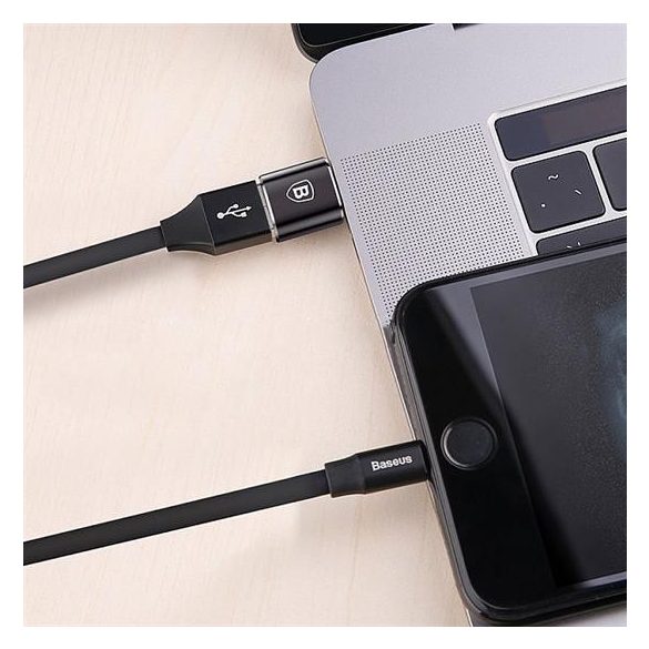 Adapter USB-A USB-C OTG 2.4a BASEUS CATOTG-01 Fekete