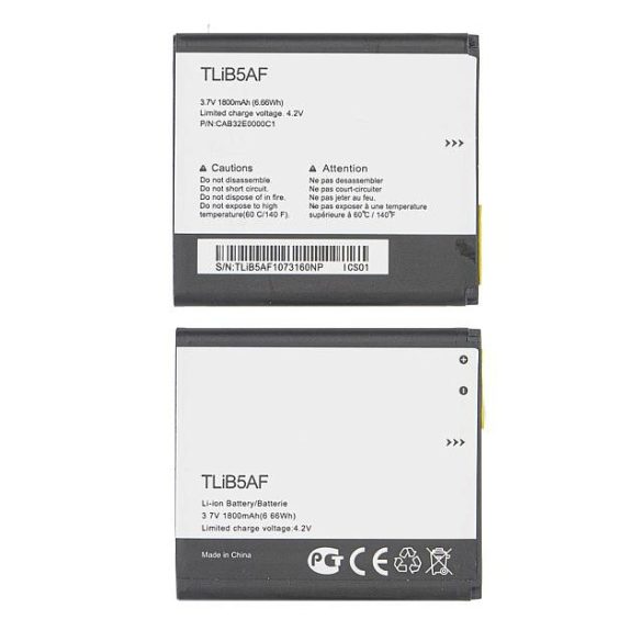 Akkumulátor Alcatel One Touch X Pop Ot-5035 Tlib5af 1800mah Logó Nélkül