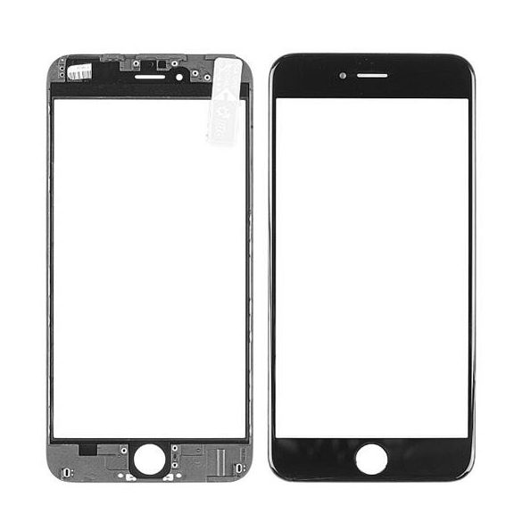 Üvegfólia védőüveg iPhone 6 Plus fekete foglalattal és OCA és polarizált FILM