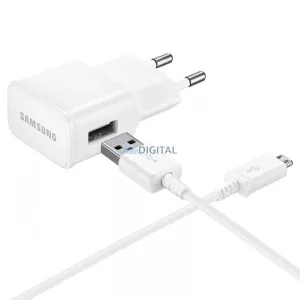 Samsung EP-TA50EWE 8W-os USB-A fali töltő MicroUSB kábellel ECB-DU4AWE - fehér
