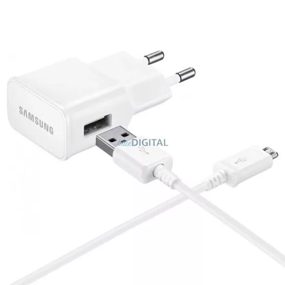 Samsung EP-TA50EWE 8W-os USB-A fali töltő MicroUSB kábellel ECB-DU4AWE - fehér