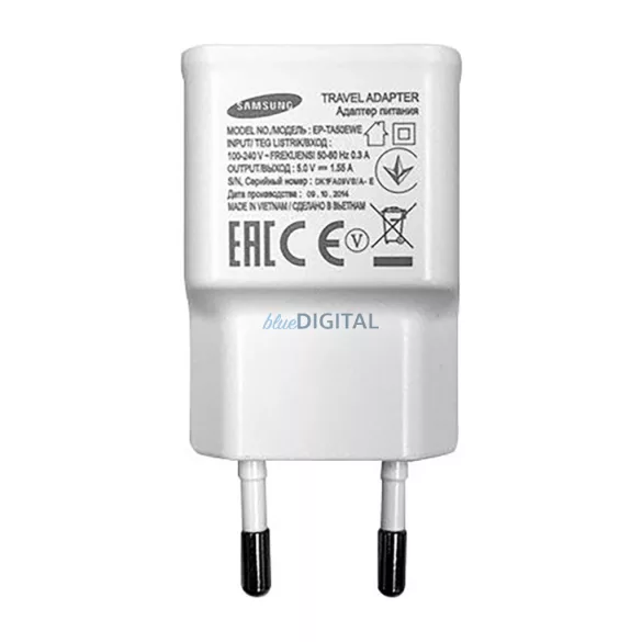 Samsung EP-TA50EWE 8W-os USB-A fali töltő MicroUSB kábellel ECB-DU4AWE - fehér
