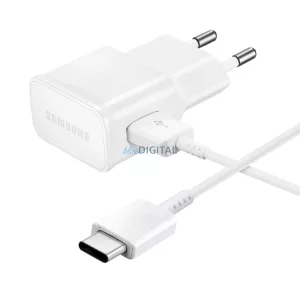 Samsung EP-TA200EWE USB-A 15W-os fali töltő EP-DR140AWE USB-A - USB-C kábellel - fehér színű
