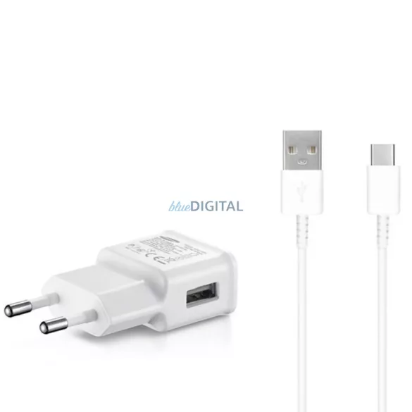 Samsung EP-TA200EWE USB-A 15W-os fali töltő EP-DR140AWE USB-A - USB-C kábellel - fehér színű