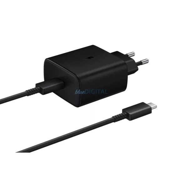 Samsung EP-TA845EWE 45W fali töltő USB-C kábellel Samsung EP-DW767JWE 45W 1.8m - Fekete