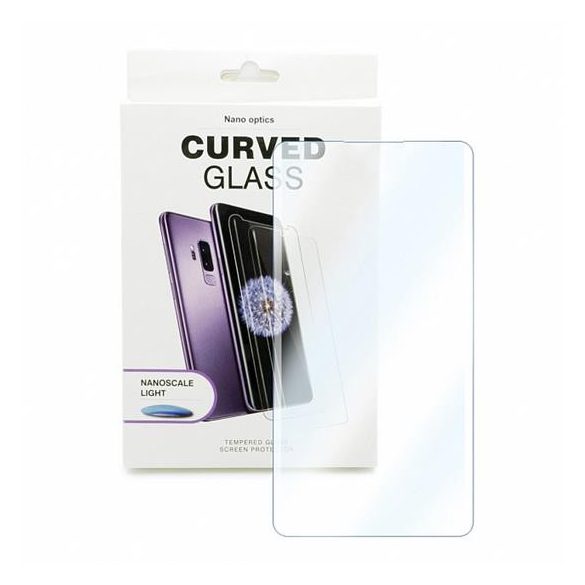 HUAWEI P40 - 5D üvegfólia UV fényre kötő folyékony ragasztóval (UV lámpa és ragasztó tartozék)