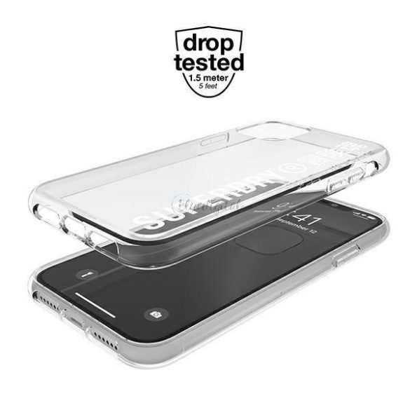 Superdry Snap iphone 11 átlátszó tok fehér / fehér 41578