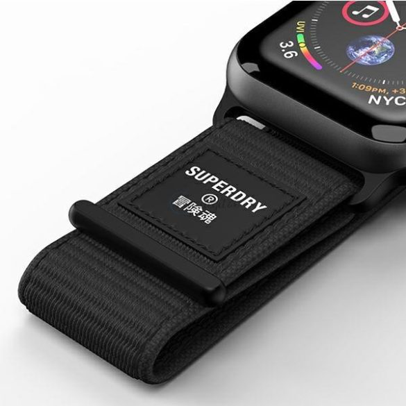 Superdry WatchBand Apple Watch 38/40/41 mm nylon szövés fekete/fekete 41673