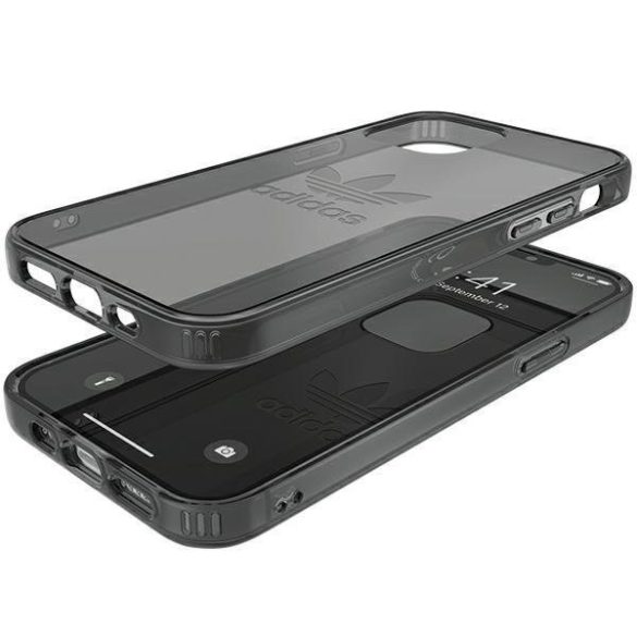 Adidas OR Védő iPhone 12/12 Pro Clear tok fekete világos/füstös fekete 42385