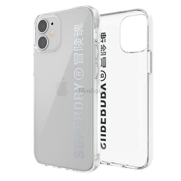 Superdry Snap iphone 12 mini átlátszó tok ezüst / ezüst 42590