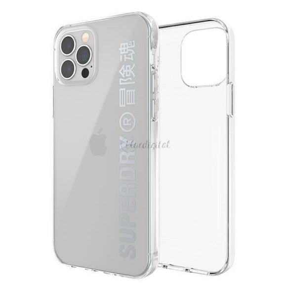 Superdry Snap iPhone 12 / iPhone 12 Pro Clear Case ezüst / ezüst 42591