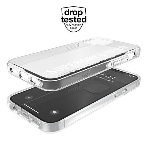 Superdry Snap iphone 12 mini átlátszó tok fehér / fehér 42593