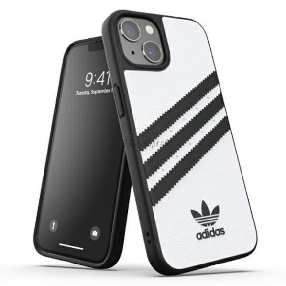 Adidas OR öntött tok PU iPhone 13 6.1 "Fehér / fehér 47094